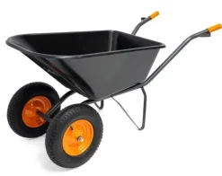 Taczka ogrodowa KOLEBA dwukołowa PLASTIKOWA mocna HIGHER 150L 390kg