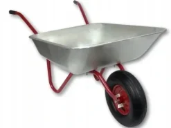 TACZKA OGRODOWA LEKKA OCYNKOWANA MOCNA Z METALOWYM KOŁEM 120 L / 80L