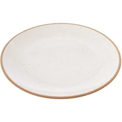 Talerz deserowy ceramiczny beżowy 20 cm