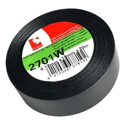 TAŚMA IZOLACJA PCV 2701W 19mm/20m CZARNA, KLEJ AKRYLOWY, SCAPA
