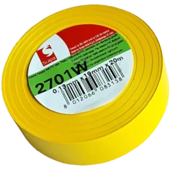 TAŚMA IZOLACJA PCV 2701W 19mm/20m ŻÓŁTA, KLEJ AKRYLOWY, SCAPA