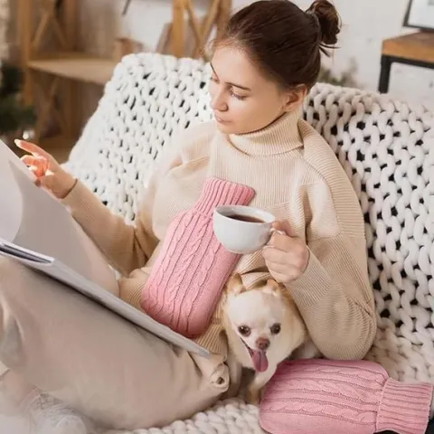 TERMOFOR DUŻY 2L SWETER GUMOWY POKROWIEC OGRZEWACZ DO RĄK NA WODĘ PREZENT