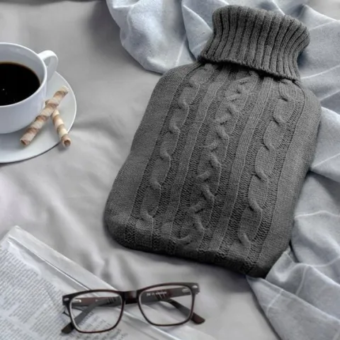 TERMOFOR DUŻY 2L SWETER GUMOWY POKROWIEC OGRZEWACZ DO RĄK NA WODĘ PREZENT