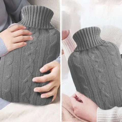 TERMOFOR DUŻY 2L SWETER GUMOWY POKROWIEC OGRZEWACZ DO RĄK NA WODĘ PREZENT