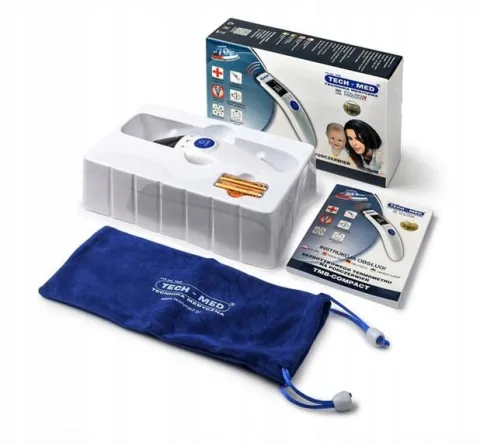 TERMOMETR bezdotykowy MEDYCZNY elektroniczny na podczerwień + ETUI TECH-MED