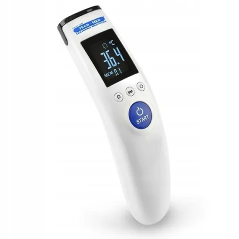 TERMOMETR bezdotykowy MEDYCZNY elektroniczny na podczerwień + ETUI TECH-MED