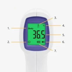 TERMOMETR BEZDOTYKOWY NA PODCZERWIEŃ LCD ELEKTRONICZNY CYFROWY DOKŁADNY AAA