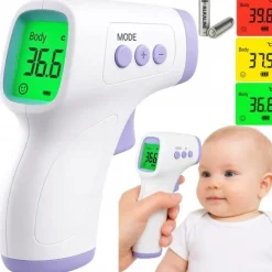 TERMOMETR BEZDOTYKOWY NA PODCZERWIEŃ LCD ELEKTRONICZNY CYFROWY DOKŁADNY AAA