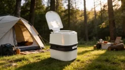 Toaleta turystyczna przenośna ze spłuczką mobilne WC 24L/20L Rebel