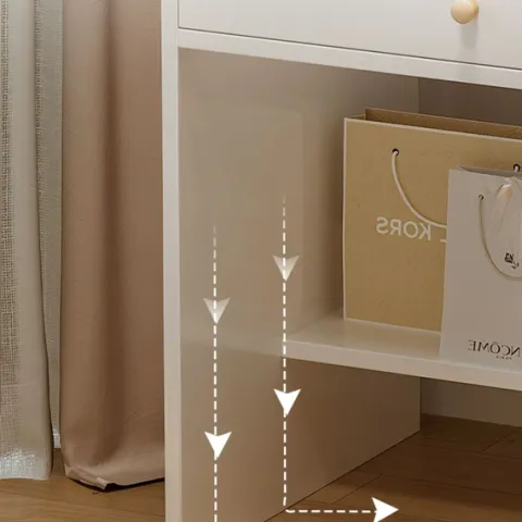 TOALETKA Z LUSTREM Z SZUFLADAMI BIAŁA MAKIJAŻU GLAMOUR SKANDYNAWSKI 100 CM