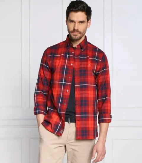 Tommy Hilfiger MĘSKA Koszula Oxford Blackwatch MW0MW29185 Regular Fit L