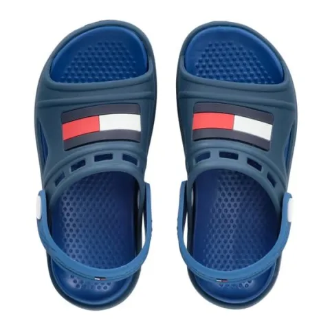 Tommy Hilfiger wygodne dziecięce sandały z flagą T1B2-32262-0083X605 - BLUE/ROYAL 32