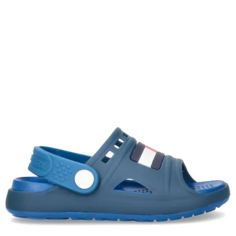 Tommy Hilfiger wygodne dziecięce sandały z flagą T1B2-32262-0083X605 - BLUE/ROYAL 32