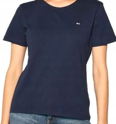 TOMMY JEANS T-SHIRT C NECK GRANATOWY SLIM FIT XXL