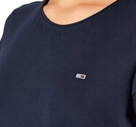 TOMMY JEANS T-SHIRT C NECK GRANATOWY SLIM FIT XXL
