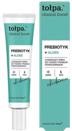 TOŁPA Clinical Boost Prebiotyk + Aloes Łagodzący Krem do twarzy 40 ml