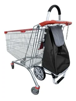 Torba na kółkach CARRY 53 l składany wózek na zakupy duża pojemność czarna