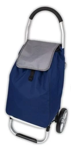 Torba na kółkach CARRY 53 l składany wózek na zakupy duża pojemność blue
