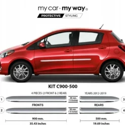 Toyota Yaris 2012-2019 5DR HB Listwy CHROM Drzwi