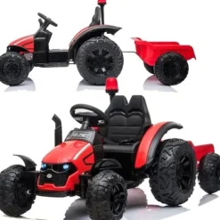 Traktor na akumulator z Przyczepą HZB-200 Czerwony