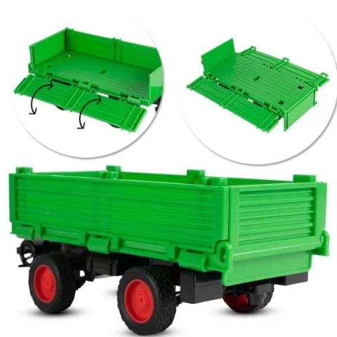 Traktor Rolniczy Farmera Z Przyczepą Interaktywny Światło Dźwięk