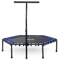 Trampolina fitness z uchwytem 127 cm Neo-Sport - sześciokątna niebieska