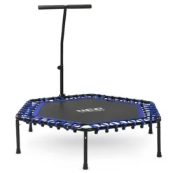Trampolina fitness z uchwytem 127 cm Neo-Sport - sześciokątna niebieska