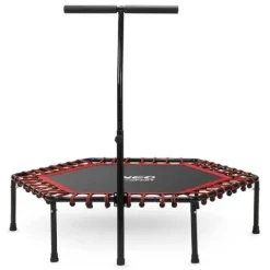 Trampolina fitness z uchwytem 127 cm Neo-Sport - sześciokątna czerwona
