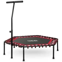 Trampolina fitness z uchwytem 127 cm Neo-Sport - sześciokątna czerwona