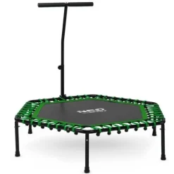 Trampolina fitness z uchwytem 127 cm Neo-Sport - sześciokątna zielona