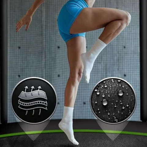 Trampolina ogrodowa 6ft/183cm z siatką zewnętrzną i drabinką Neo-Sport