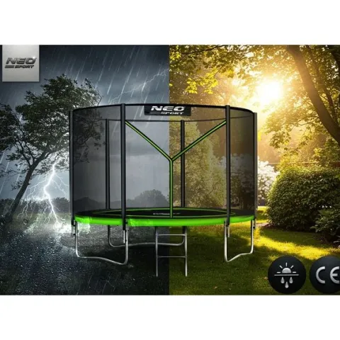 Trampolina ogrodowa 6ft/183cm z siatką zewnętrzną i drabinką Neo-Sport