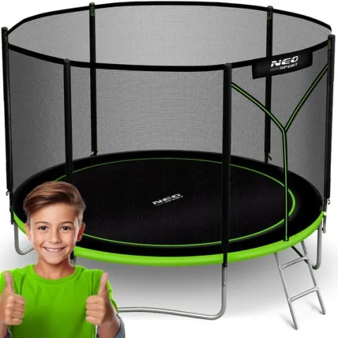Trampolina ogrodowa 6ft/183cm z siatką zewnętrzną i drabinką Neo-Sport