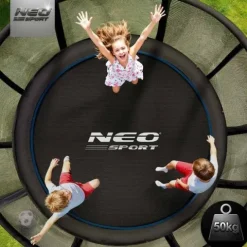 Trampolina ogrodowa 6ft/183cm z siatką zewnętrzną i drabinką Neo-Sport