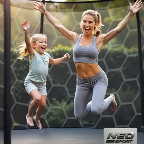 Trampolina ogrodowa 6ft/183cm z siatką wewnętrzną i drabinką Neo-Sport