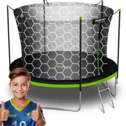 Trampolina ogrodowa 6ft/183cm z siatką wewnętrzną i drabinką Neo-Sport