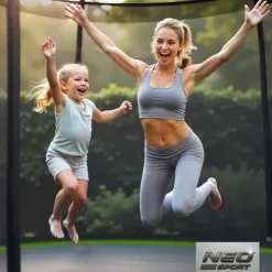 Trampolina ogrodowa 15ft/465cm z siatką zewnętrzną i drabinką Neo-Sport