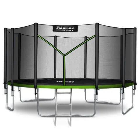 Trampolina ogrodowa 15ft/465cm z siatką zewnętrzną i drabinką Neo-Sport