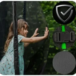 Trampolina ogrodowa 15ft/465cm z siatką zewnętrzną i drabinką Neo-Sport
