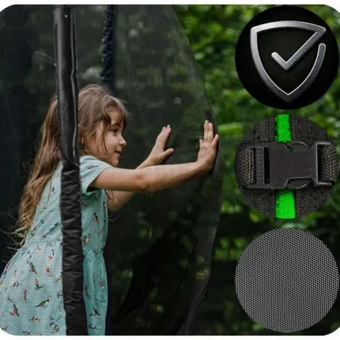 Trampolina ogrodowa 15ft/465cm z siatką zewnętrzną i drabinką Neo-Sport