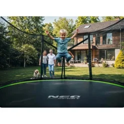 Trampolina ogrodowa 10ft/312cm z siatką zewnętrzną i drabinką Neo-Sport