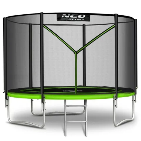 Trampolina ogrodowa 10ft/312cm z siatką zewnętrzną i drabinką Neo-Sport