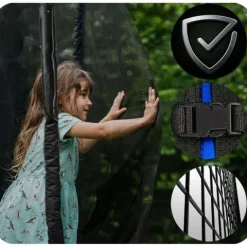 Trampolina ogrodowa 13ft/404cm z siatką zewnętrzną i drabinką Neo-Sport