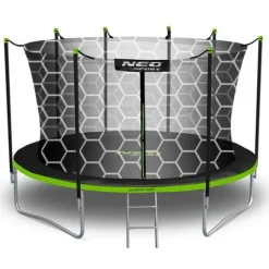 Trampolina ogrodowa 15ft/465cm z siatką wewnętrzną i drabinką Neo-Sport