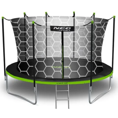 Trampolina ogrodowa 15ft/465cm z siatką wewnętrzną i drabinką Neo-Sport