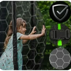 Trampolina ogrodowa 15ft/465cm z siatką wewnętrzną i drabinką Neo-Sport