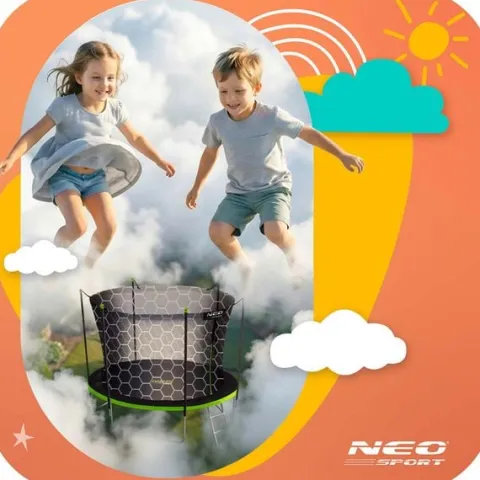 Trampolina ogrodowa 8ft/252cm z siatką wewnętrzną i drabinką Neo-Sport