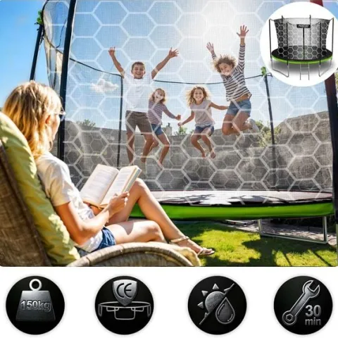 Trampolina ogrodowa 8ft/252cm z siatką wewnętrzną i drabinką Neo-Sport
