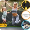 Trampolina ogrodowa 12ft/374cm z siatką wewnętrzną i drabinką Neo-Sport