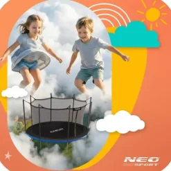 Trampolina ogrodowa 12ft/374cm z siatką wewnętrzną i drabinką Neo-Sport